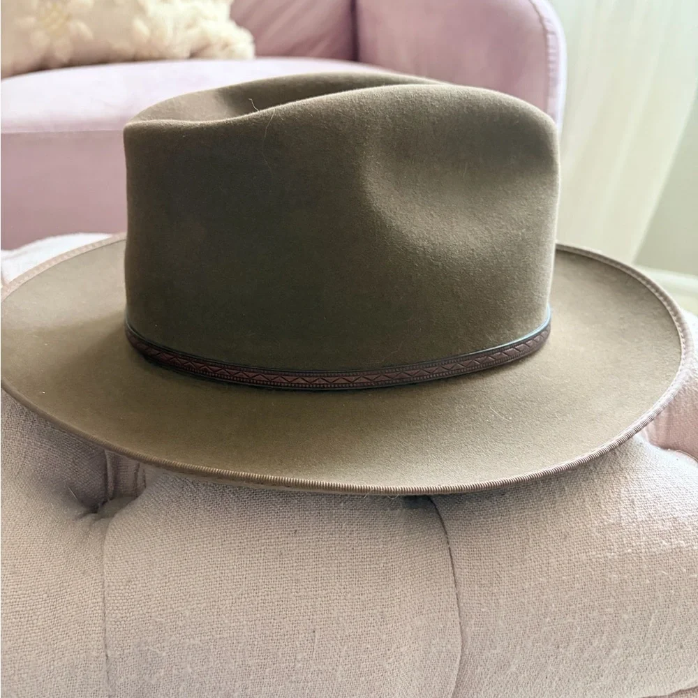 Stetson Roadster Walnut Brown Wool Felt Ranch Hat- Sz 7 3/8 - New With Tags! - Picture 6 of 9